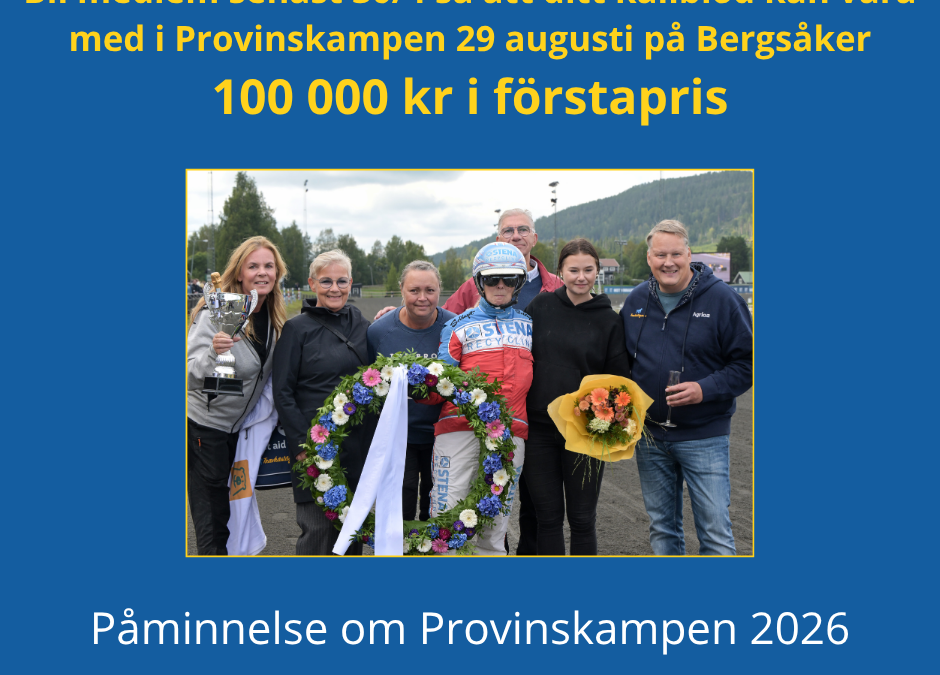 Missa inte Provinskampen